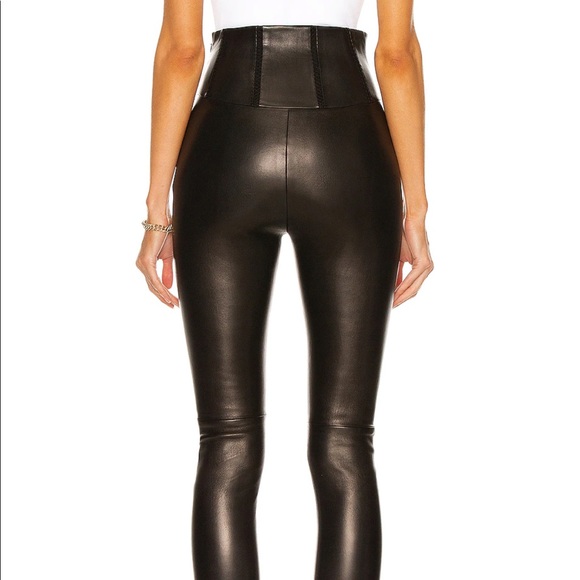 ALAIA HIGH WAIST CORSET STYLE LEATHER LEGGINGS, SZ FR/40 BLACK NWT! - Picture 13 of 16